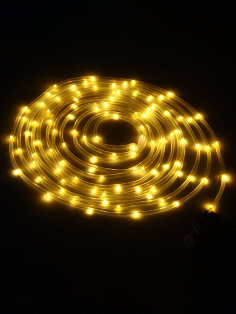 Solar Powered 12m 100leds Copper Wire Tube Αδιάβροχο Fairy String Light Για Τα Χριστούγεννα