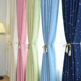 Star Hot Silver Curtain Πολύχρωμες Κουρτίνες Για Hotel Engineering Σαλόνι Υπνοδωμάτιο Κουρτίνα Φανέλας Υψηλής Ποιότητας