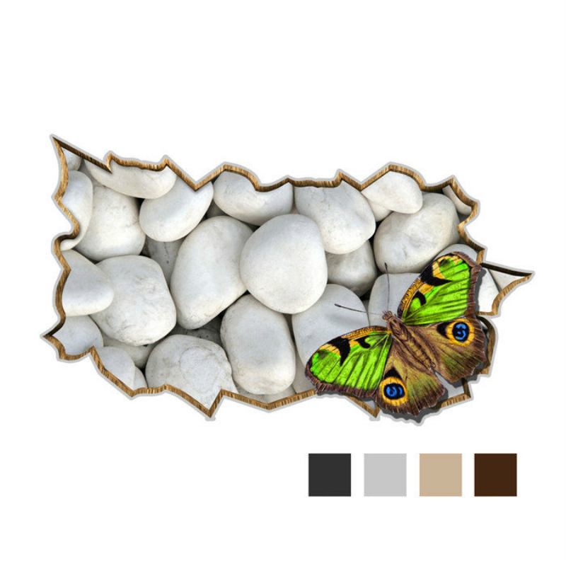 Stone Butterfly Pag Sticker 3d Αυτοκόλλητο Γραφείου Αυτοκόλλητα Τοίχου Επιτοίχιο Δώρο Για Επιτραπέζιο Γραφείο Για Το Σπίτι