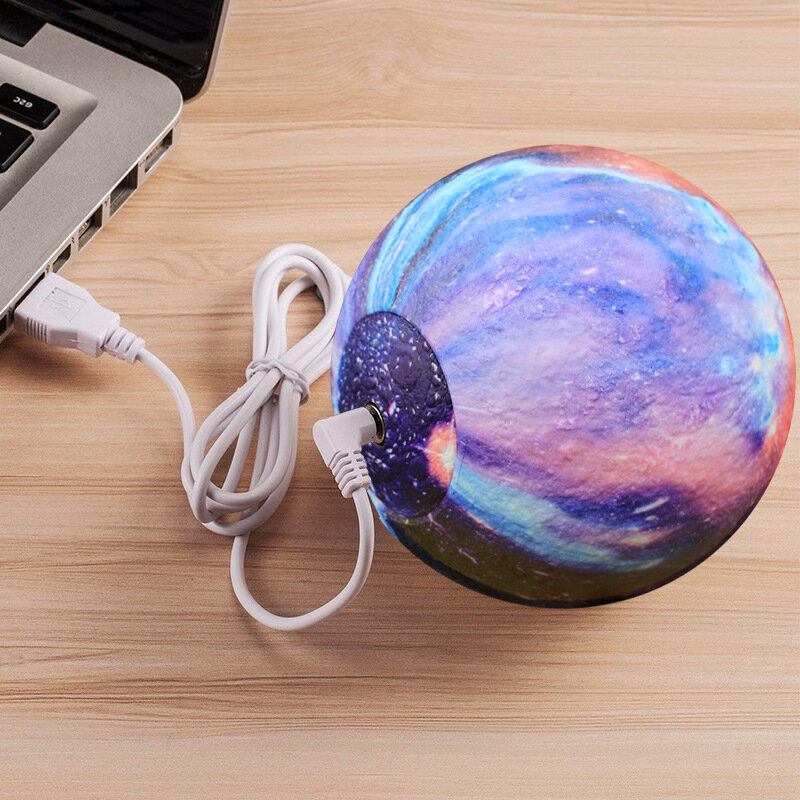 Τρισδιάστατη Εκτύπωση Moon Lamp Space Led Night Light Τηλεχειριστήριο Usb Charge Διακόσμηση Σπιτιού