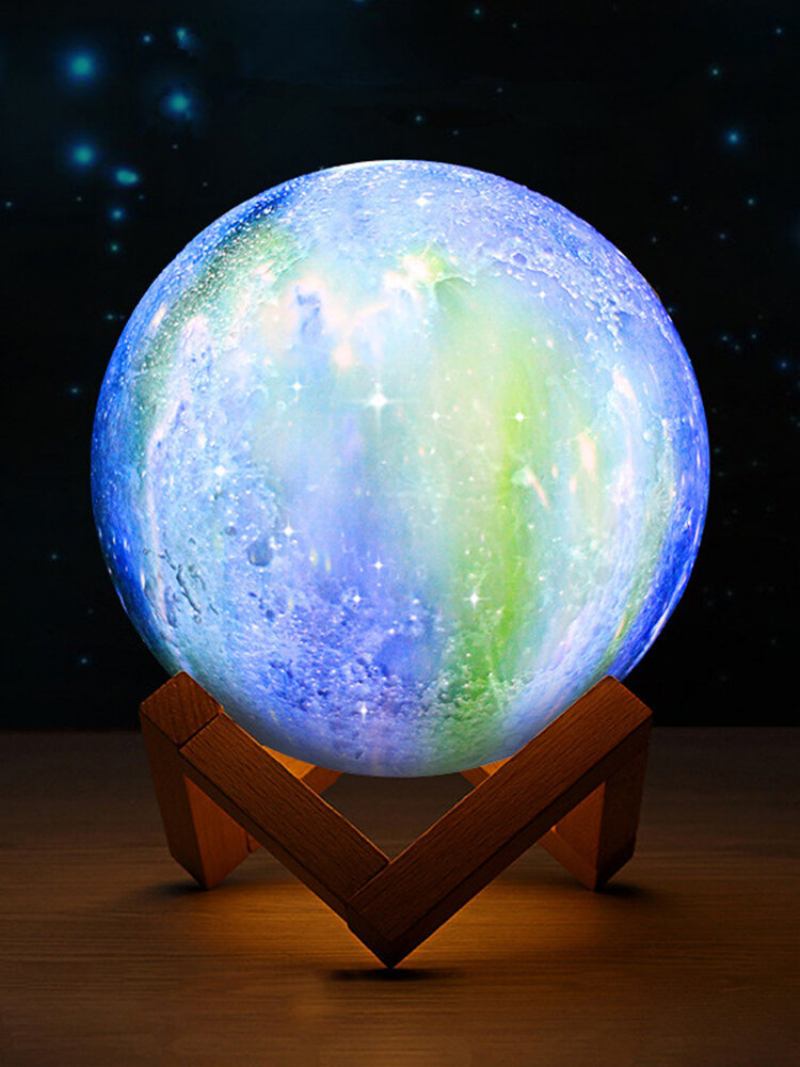 Τρισδιάστατη Εκτύπωση Moon Lamp Space Led Night Light Τηλεχειριστήριο Usb Charge Τα Καλύτερα Δώρα