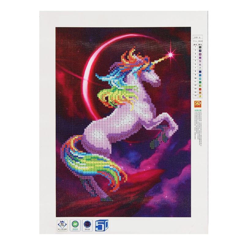 Unicorn Diy 5d Diamond Ebroidery Painting Cross Stitch Craft Σαλόνι Διακόσμηση Σπιτιού