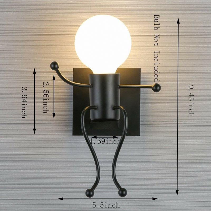 Vintage Industrial Splink Φωτιστικό Τοίχου Ρομπότ Με E27 Lampholder Σπίτι Μπαρ Εστιατόρια