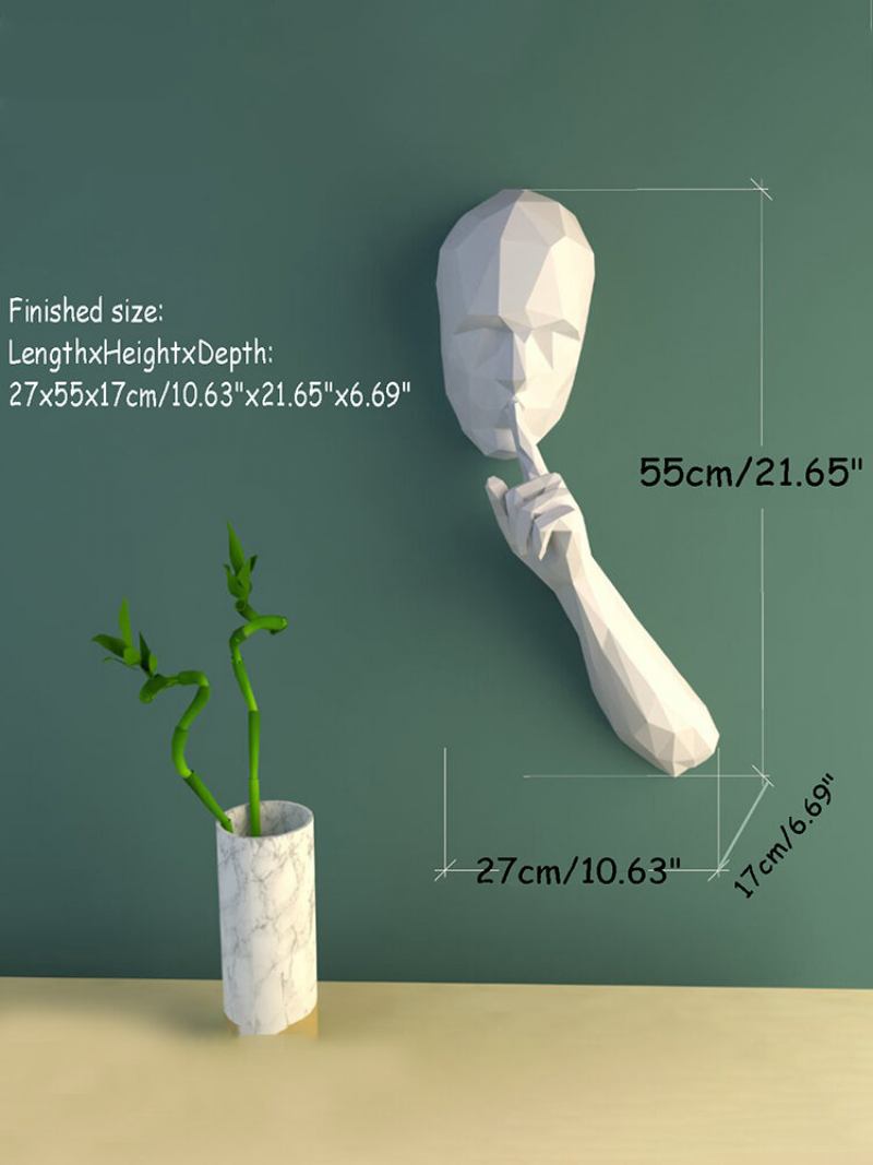 Χειροποίητο Diy The Silent Person 3d Paper Model Διακόσμηση Σπιτιού Σαλονιού Γραφείου Diy Craft Παζλ Εκπαιδευτικό Παιδικό Δώρο