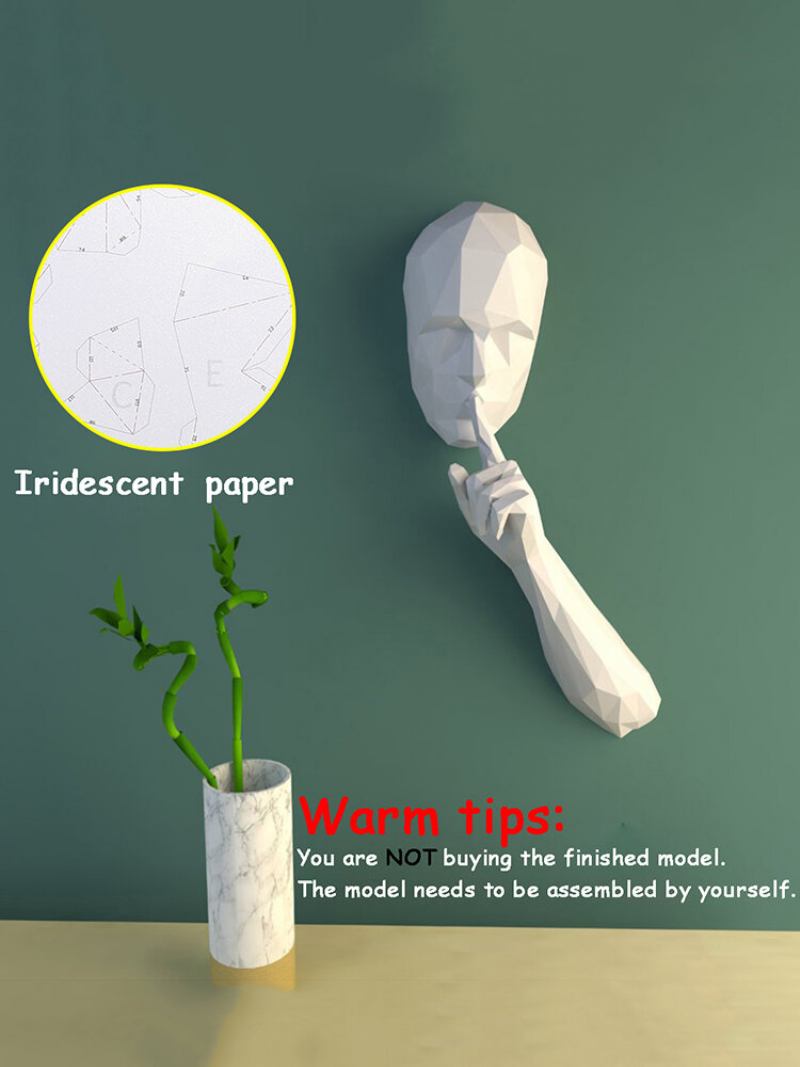 Χειροποίητο Diy The Silent Person 3d Paper Model Διακόσμηση Σπιτιού Σαλονιού Γραφείου Diy Craft Παζλ Εκπαιδευτικό Παιδικό Δώρο