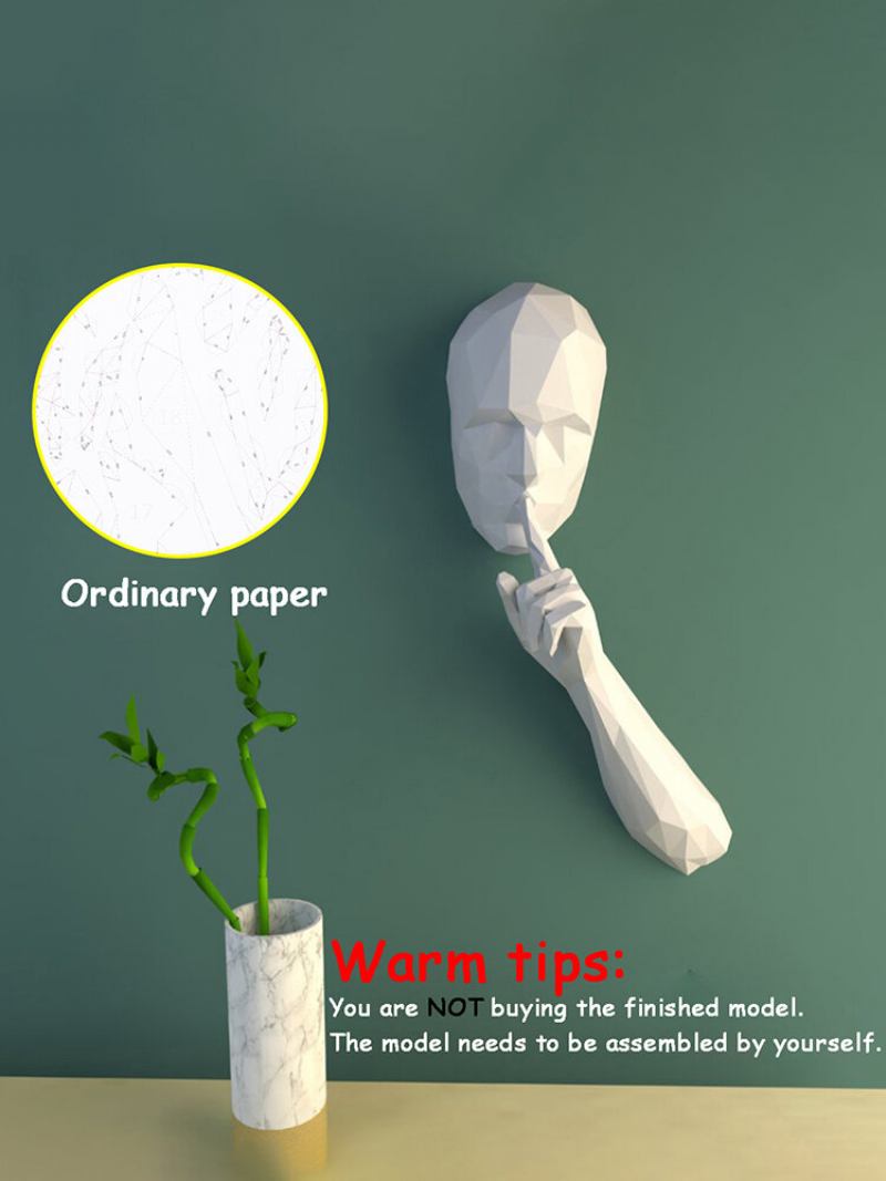 Χειροποίητο Diy The Silent Person 3d Paper Model Διακόσμηση Σπιτιού Σαλονιού Γραφείου Diy Craft Παζλ Εκπαιδευτικό Παιδικό Δώρο