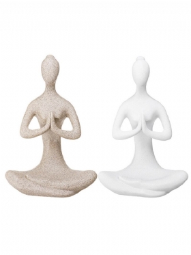 Yoga Lady Ornament Figurine Home Εσωτερικός Εξωτερικός Κήπος Διακόσμηση Γραφείου Άγαλμα Του Βούδα