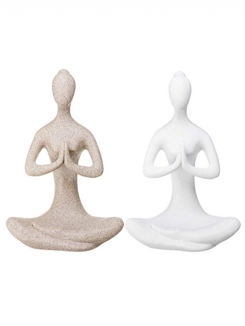 Yoga Lady Ornament Figurine Home Εσωτερικός Εξωτερικός Κήπος Διακόσμηση Γραφείου Άγαλμα Του Βούδα