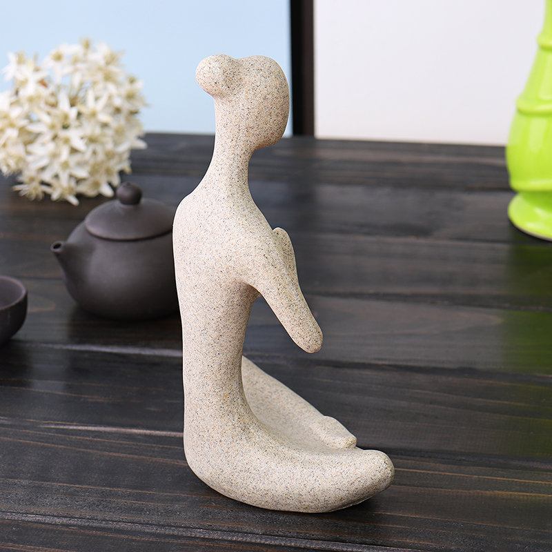 Yoga Lady Ornament Figurine Home Εσωτερικός Εξωτερικός Κήπος Διακόσμηση Γραφείου Άγαλμα Του Βούδα