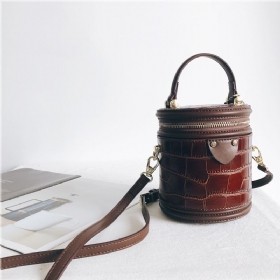 2023 Round Small Box Δερμάτινη Γυναικεία Τσάντα Box Fashion Portable Female Tide Bucket Bag