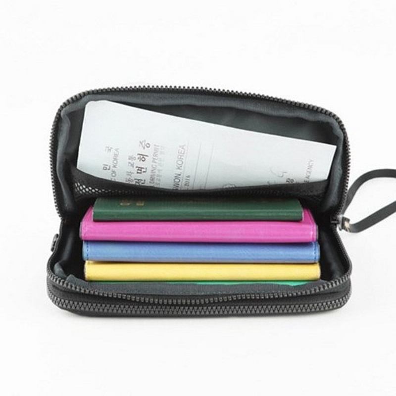 Αδιάβροχη Τσάντα Αποθήκευσης Multifunction Nylon Double Layer Passport Holder Organizer