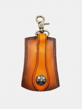 Ανδρική Τσάντα Με Κλειδί Ζώνης Από Γνήσιο Δέρμα Vintage Εξωτερικού Χώρου