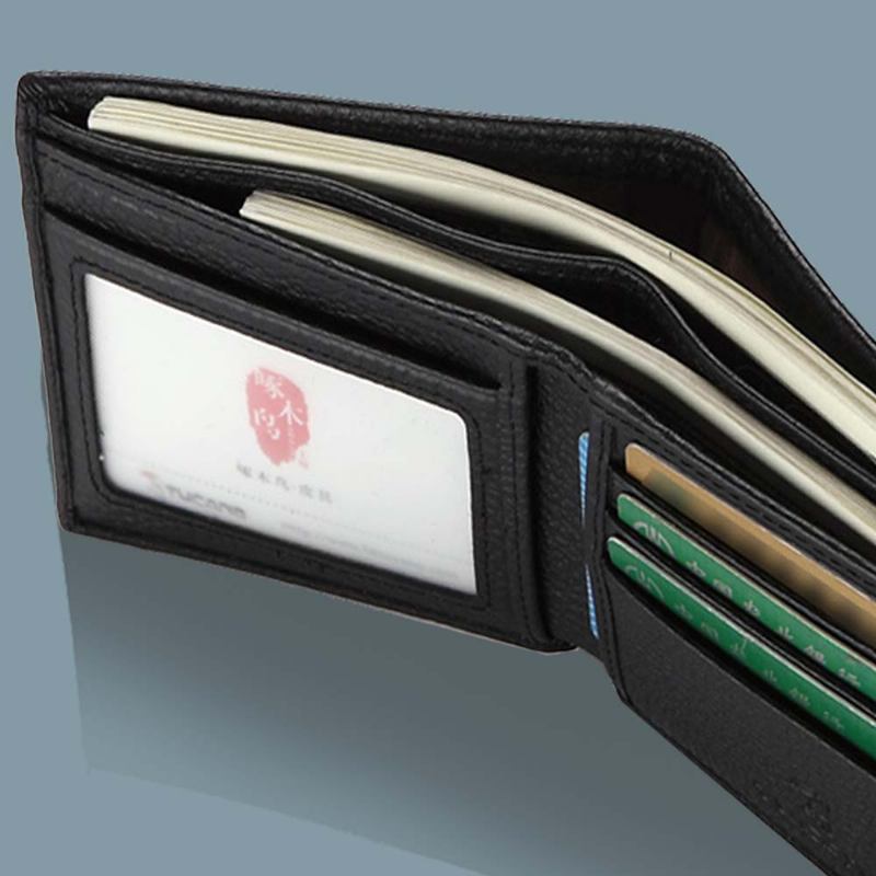 Bifold Side Flip Wallet High-end Business Men Ανδρικό Πορτοφόλι Πολυλειτουργική Τσάντα Ανδρών Ταξιδιωτικό Επιπλέον Χωρητικότητας