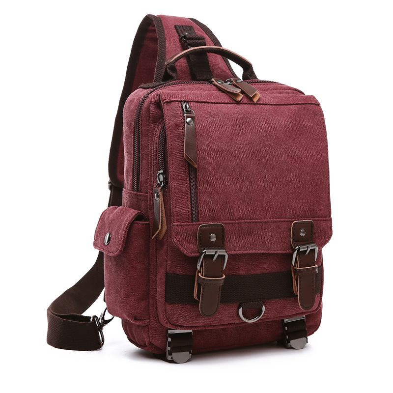 Canvas Outdoor Travel Messenger Τσάντα Στήθους Ol Unisex Σακίδιο Πλάτης Ώμου Για Άνδρες