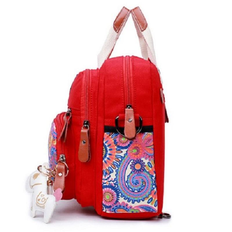 Canvas Practical Mommy Bag Multifunction Shoulder Bag Τσάντα Χιαστί Πλάτης