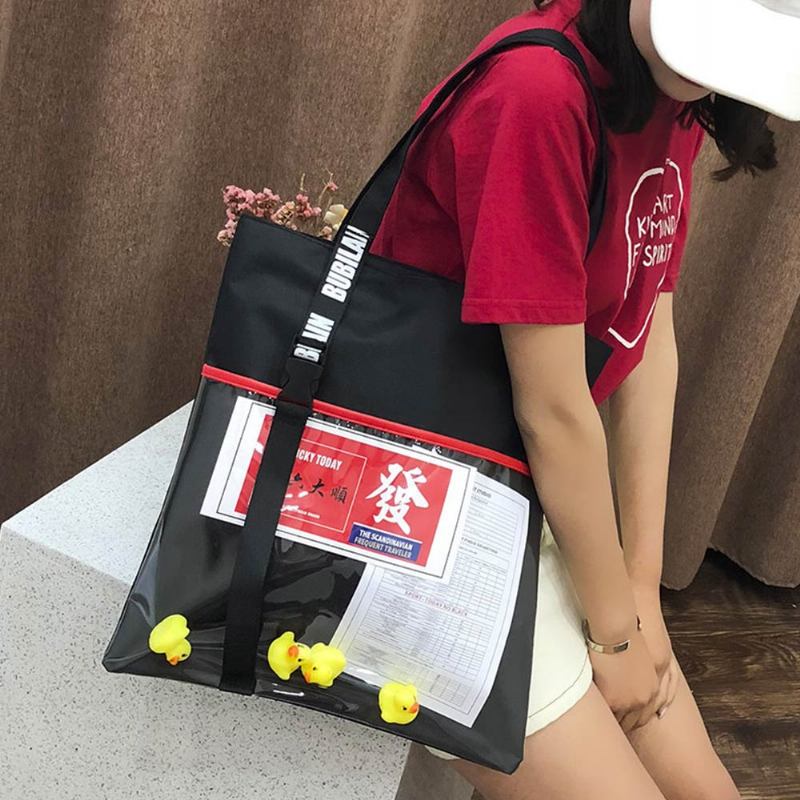 Canvas Tote Cute Duck Τσάντες Για Γυναίκες Casual Shoulder Work Bag Χιαστί Για Ραντεβού Ταξιδεύοντας Γυμναστήριο Αγορών