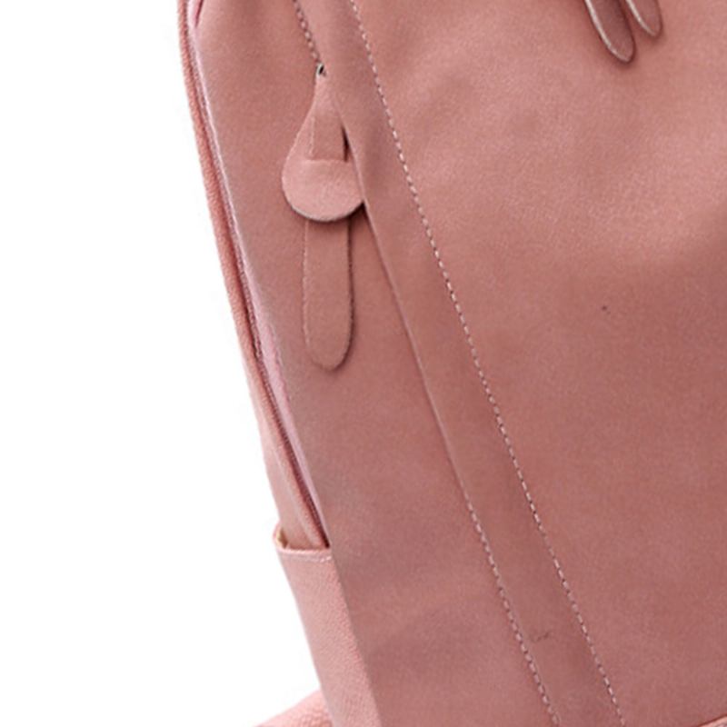 Fashion Contrast Colors Canvas Casual Backpack Τσάντα Laptop Μεγάλης Χωρητικότητας Σακίδιο Ταξιδιού Με Λειτουργική Μπροστινή Τσέπη