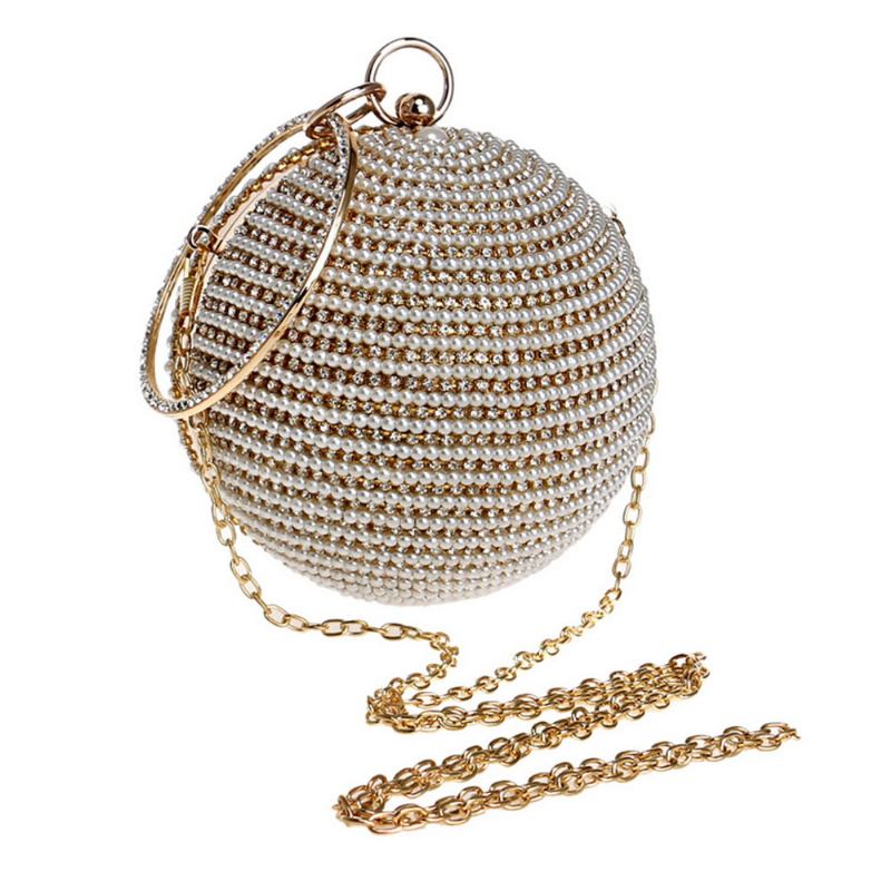 Fashion Pearl Ball Tote Τσάντα European Beauty Party Υψηλής Ποιότητας Πολυεστέρας Βραδινή