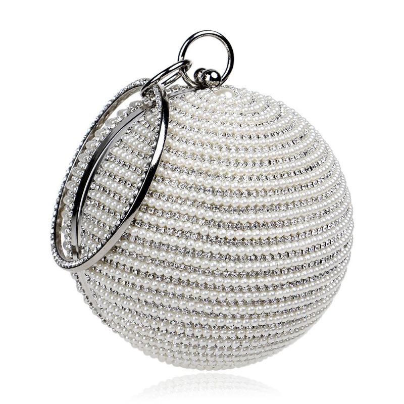 Fashion Pearl Ball Tote Τσάντα European Beauty Party Υψηλής Ποιότητας Πολυεστέρας Βραδινή