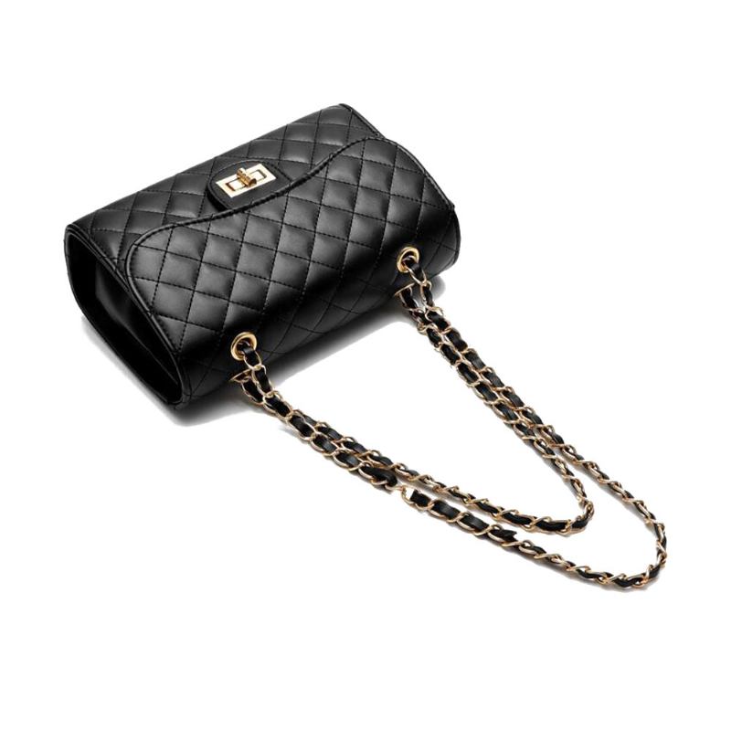 Fashion Small Fragrance Pu Rhombic Chain Bag Γυναικεία Shoulder Bag