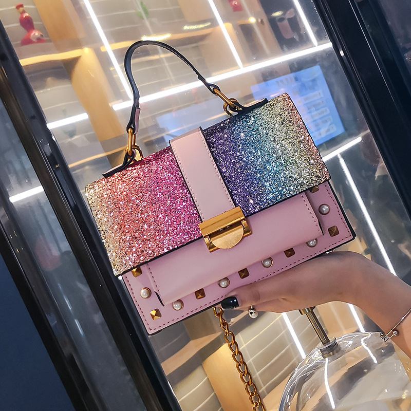 Φορητή Τσάντα Ώμου Fashion Sequins Messenger Ins Style Για Γυναίκες