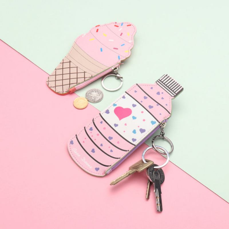 Girls Cute Ice Cream Shape Coin Bag Milk Tea Key Τσάντα Για Κάρτες