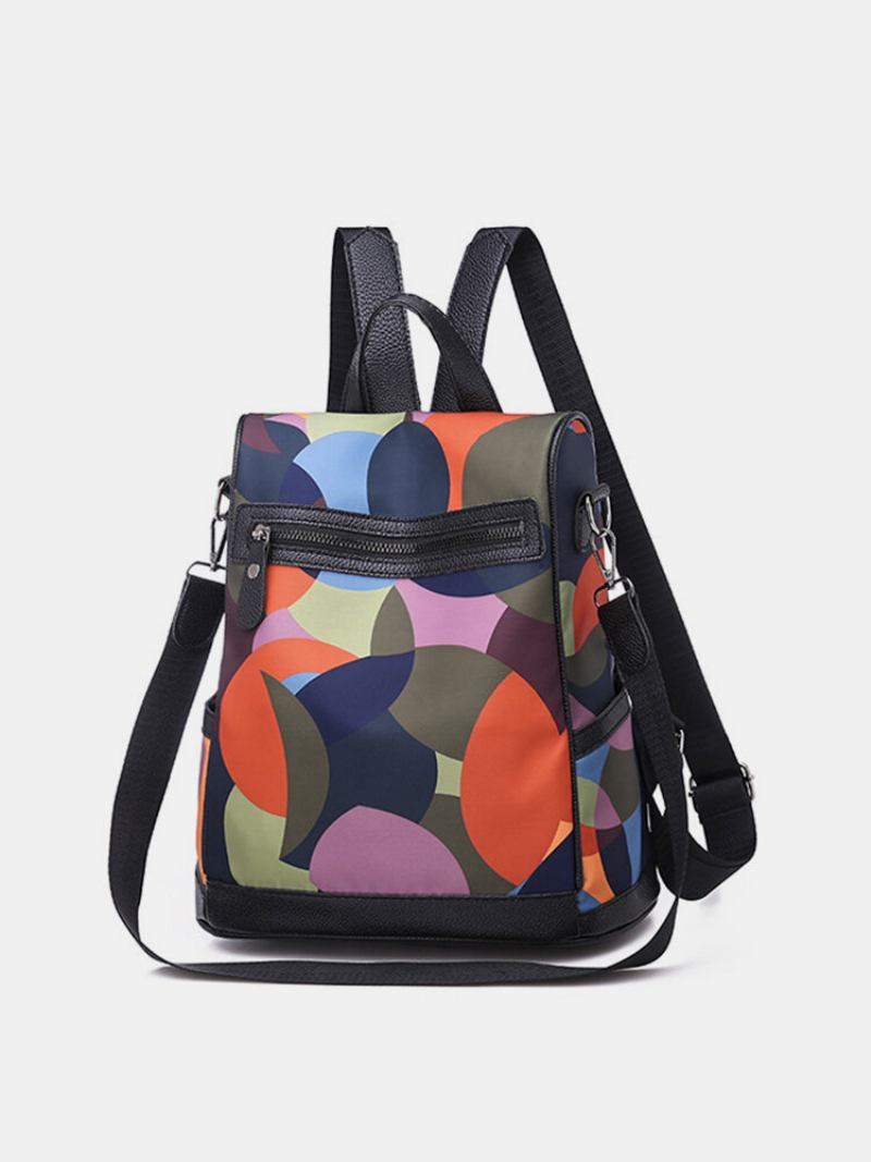 Γυναικεία Αντικλεπτική Τσάντα Ώμου Colorblock Casual Backpack Πολλαπλών Λειτουργιών