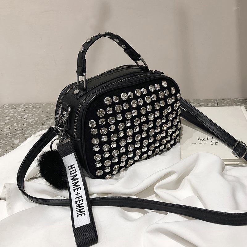 Γυναικεία Δερμάτινη Τσάντα Ώμου Full Diamonds Lady Crossbody 2023 Luxury Handbags Γυναικείες Τσάντες Σχεδιαστής