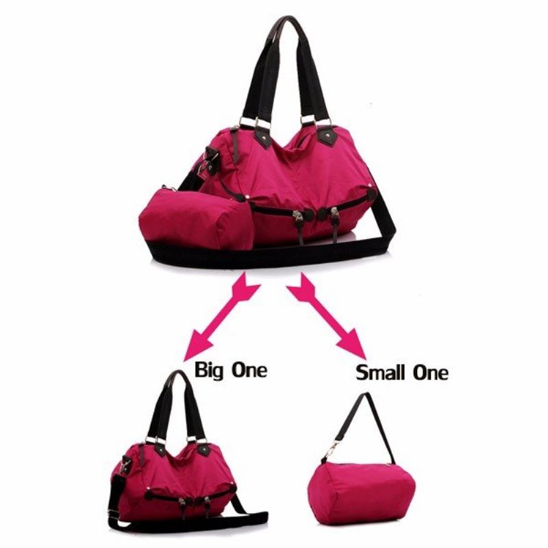 Γυναικεία Νέα Fashion Triangle Creative Bag Nylon Handbag Τσάντα Χιαστί Φόρμας Δύο Τεμαχίων