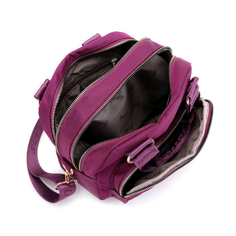 Γυναικεία Nylon Τσάντα Χιαστί Με Πολλές Τσέπες Solid Leisure Handbag Casual Ώμου