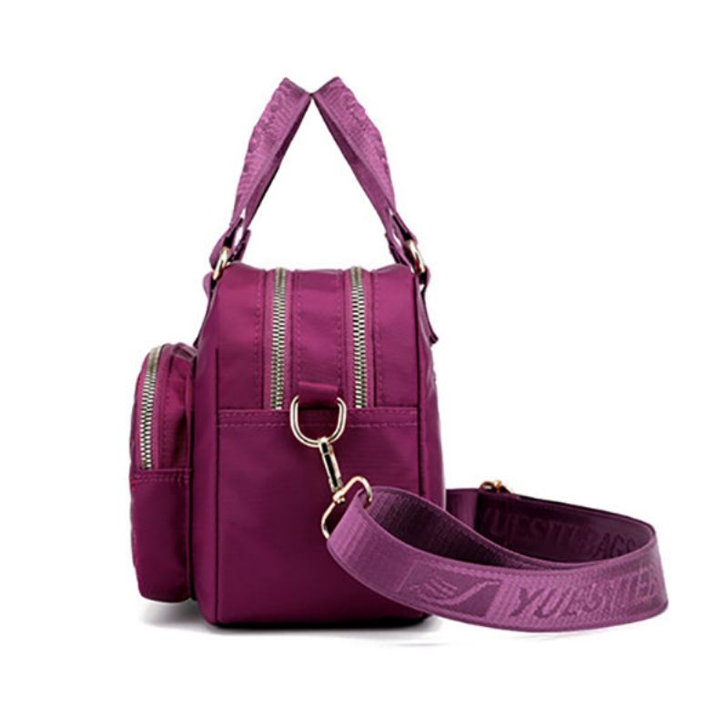 Γυναικεία Nylon Τσάντα Χιαστί Με Πολλές Τσέπες Solid Leisure Handbag Casual Ώμου