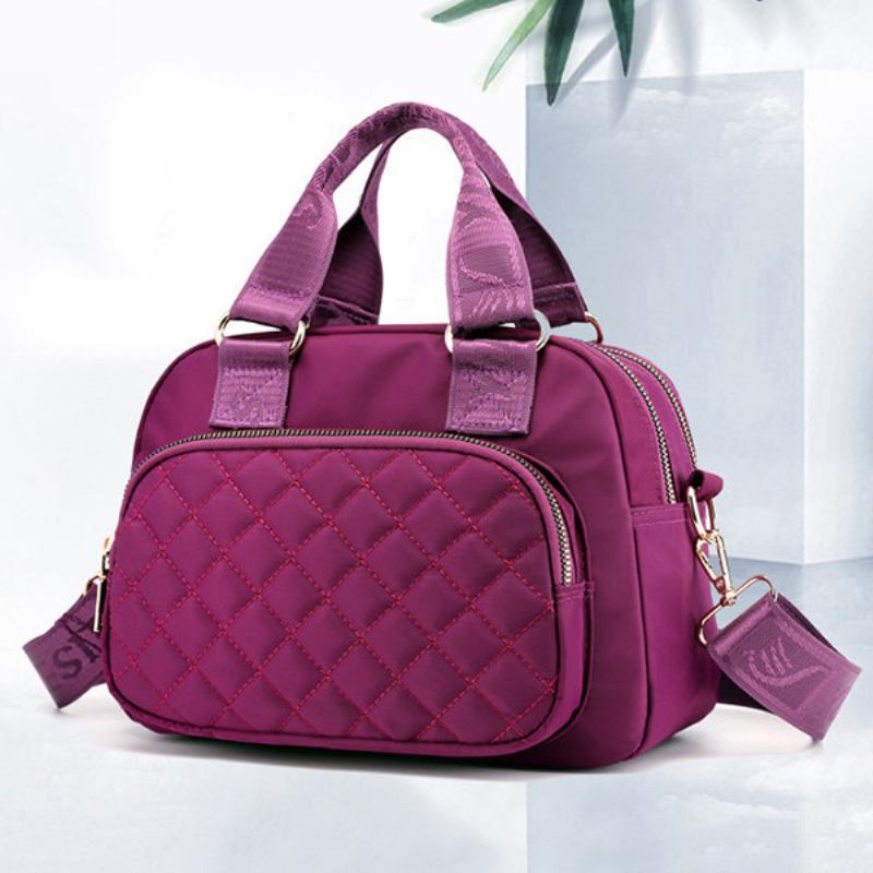 Γυναικεία Nylon Τσάντα Χιαστί Με Πολλές Τσέπες Solid Leisure Handbag Casual Ώμου