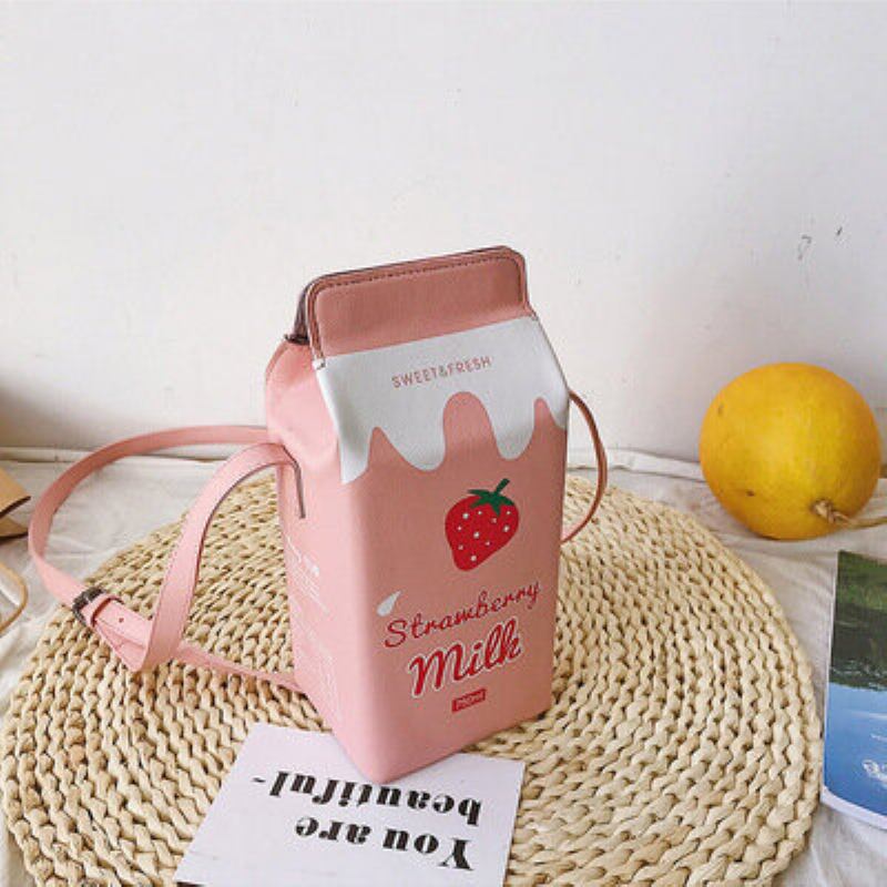 Γυναικεία Τσάντα Χιαστί 6.5 Ιντσών Cute Milk Box Casual