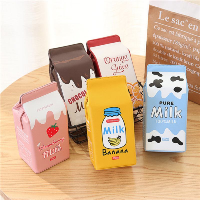 Γυναικεία Τσάντα Χιαστί 6.5 Ιντσών Cute Milk Box Casual