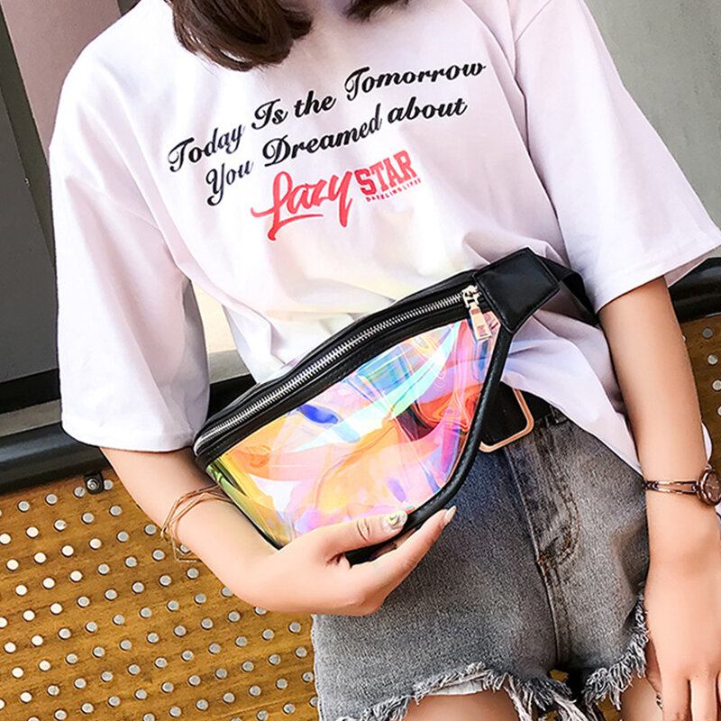 Γυναικείες Διαφανείς Τσάντες Ζώνης Pvc Fanny Pack