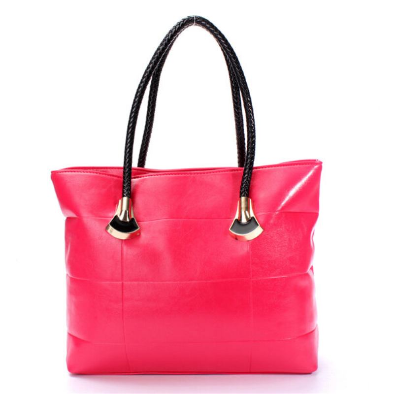 Γυναικείες Τσάντες Candy Color Casual Elegant Handbags Ώμου Με Φερμουάρ Αναψυχής