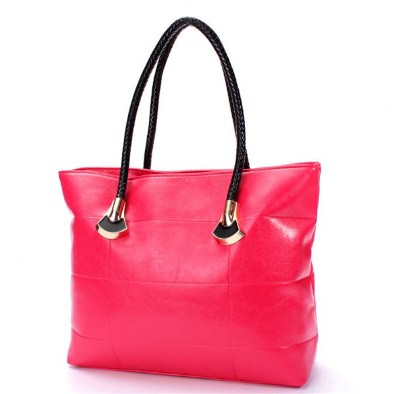 Γυναικείες Τσάντες Candy Color Casual Elegant Handbags Ώμου Με Φερμουάρ Αναψυχής