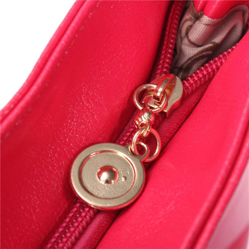 Γυναικείες Τσάντες Candy Color Casual Elegant Handbags Ώμου Με Φερμουάρ Αναψυχής