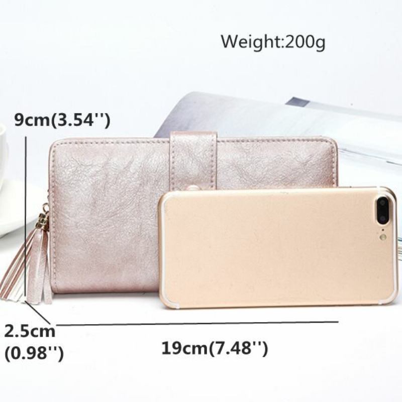 Γυναικείο Laser Pu Δερμάτινο Πορτοφόλι Κομψό Wristlet Wallet Clutches Τσάντα