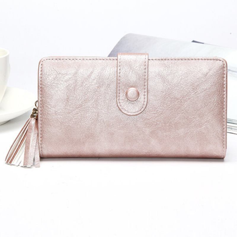 Γυναικείο Laser Pu Δερμάτινο Πορτοφόλι Κομψό Wristlet Wallet Clutches Τσάντα