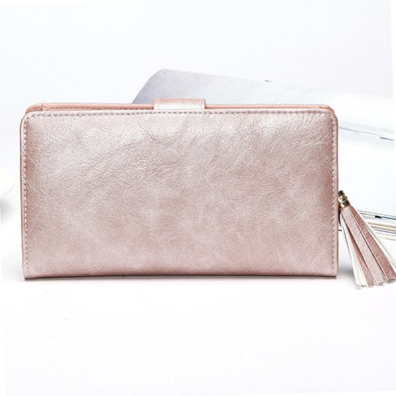 Γυναικείο Laser Pu Δερμάτινο Πορτοφόλι Κομψό Wristlet Wallet Clutches Τσάντα