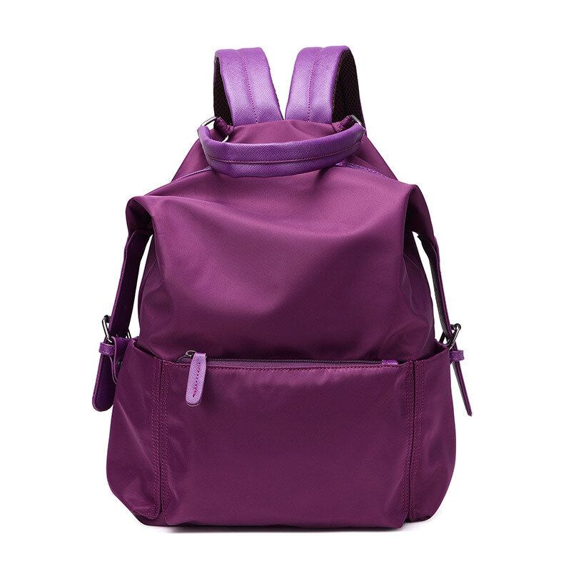 Γυναικείο Nylon Backpack Multizipper Students School