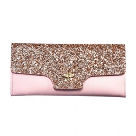 Γυναικείο Πορτοφόλι Paillette Τριπλό Τσαντάκι Clutch Wedding Party Βραδινό