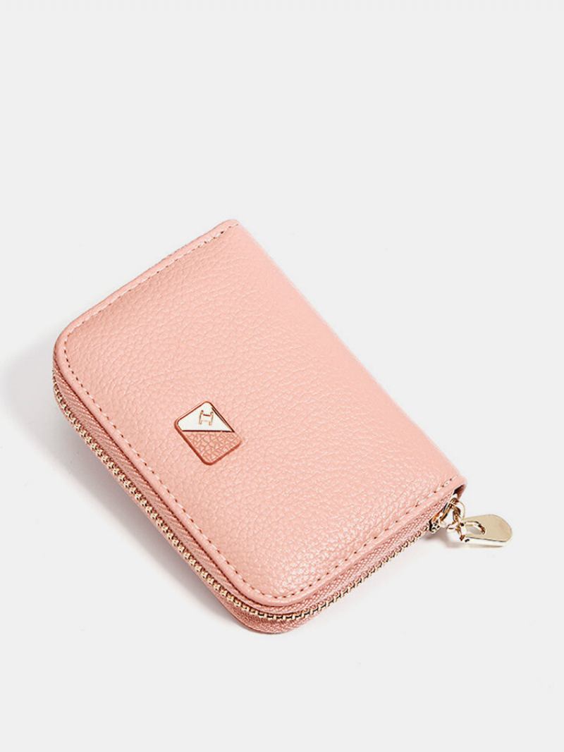 Γυναικείο Pu Leather 9 Card Slot Wallet Leisure Solid Coin Purse