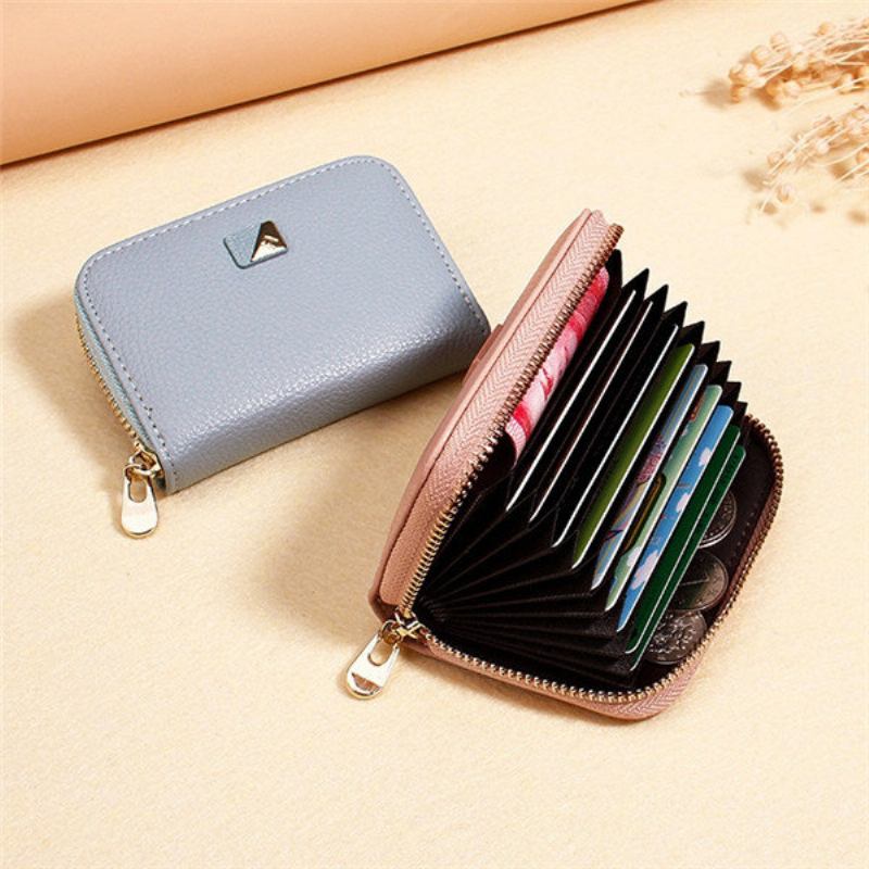 Γυναικείο Pu Leather 9 Card Slot Wallet Leisure Solid Coin Purse