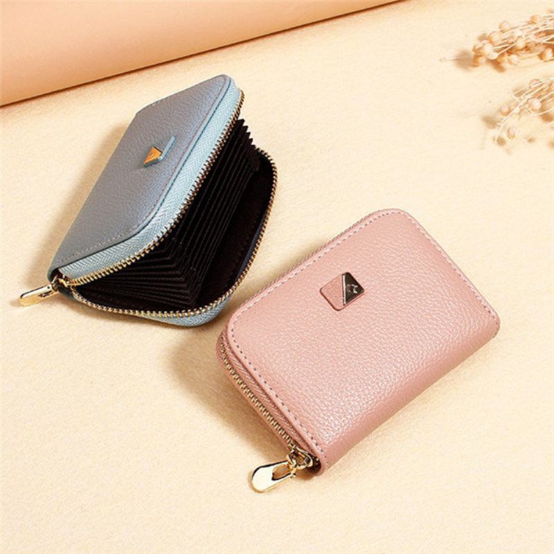 Γυναικείο Pu Leather 9 Card Slot Wallet Leisure Solid Coin Purse