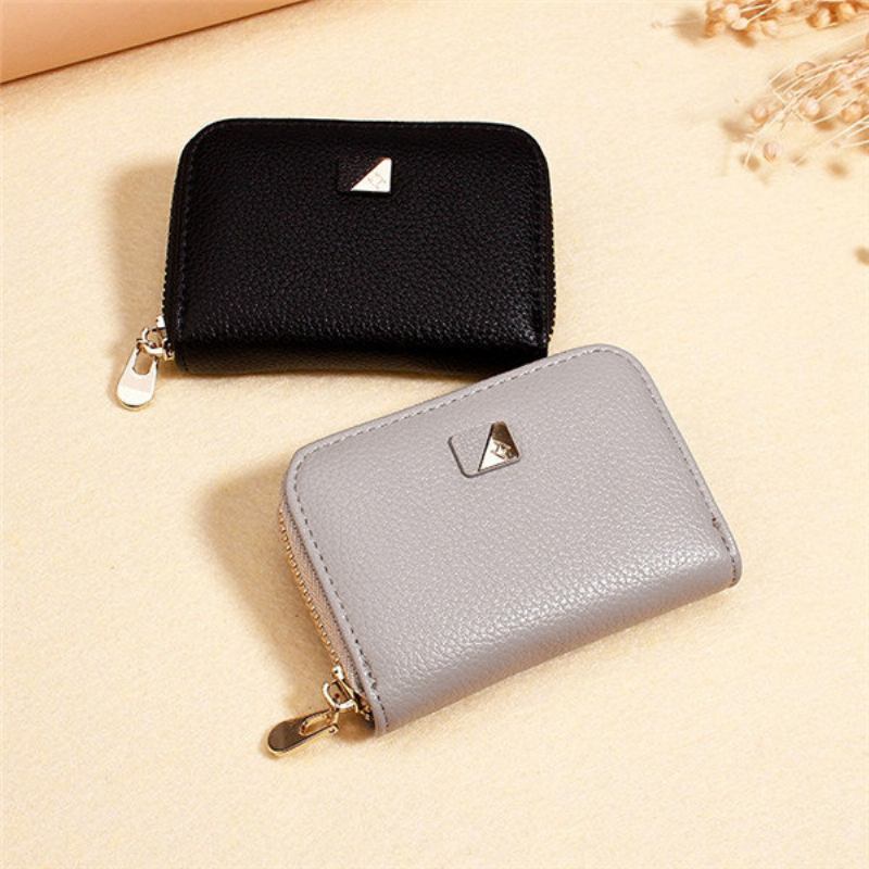 Γυναικείο Pu Leather 9 Card Slot Wallet Leisure Solid Coin Purse