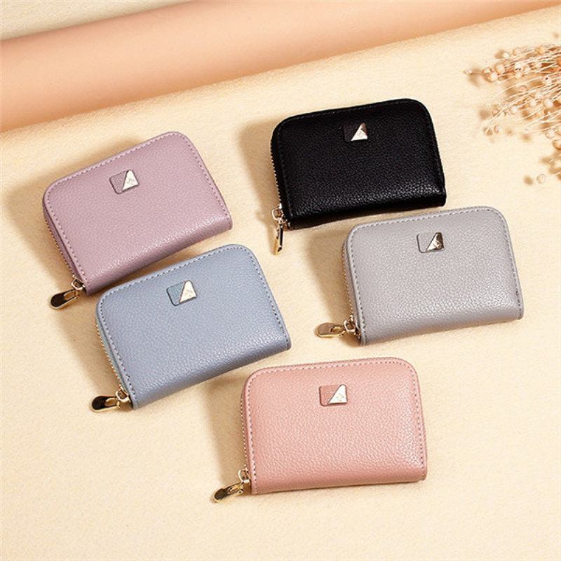 Γυναικείο Pu Leather 9 Card Slot Wallet Leisure Solid Coin Purse