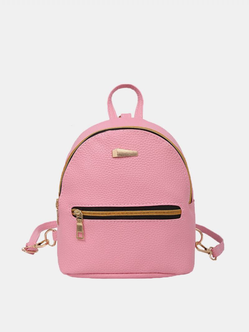 Γυναικείο Σακίδιο Πλάτης Candy Color Solid Preppy Chic Mini Bag