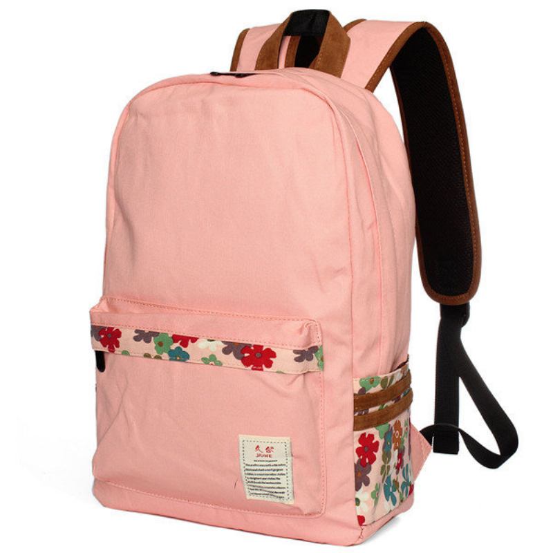 Γυναικείο Σακίδιο Πλάτης Σε Καμβά Floral Pastoral Travel Satchel